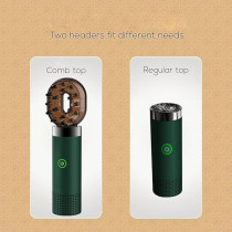 Yu Well New Electric Aroma Diffuser Comb And Car Incense Burner 2 in 1 Round Head Rechargeable Portable USB Type C Environment Aromatizer Electric Bukhoor Burner With Comb, Green