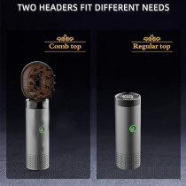 Yu Well New Electric Aroma Diffuser Comb And Car Incense Burner 2 in 1 Round Head Rechargeable Portable USB Type C Environment Aromatizer Electric Bukhoor Burner With Comb, Grey