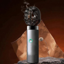 Yu Well New Electric Aroma Diffuser Comb And Car Incense Burner 2 in 1 Round Head Rechargeable Portable USB Type C Environment Aromatizer Electric Bukhoor Burner With Comb, Grey