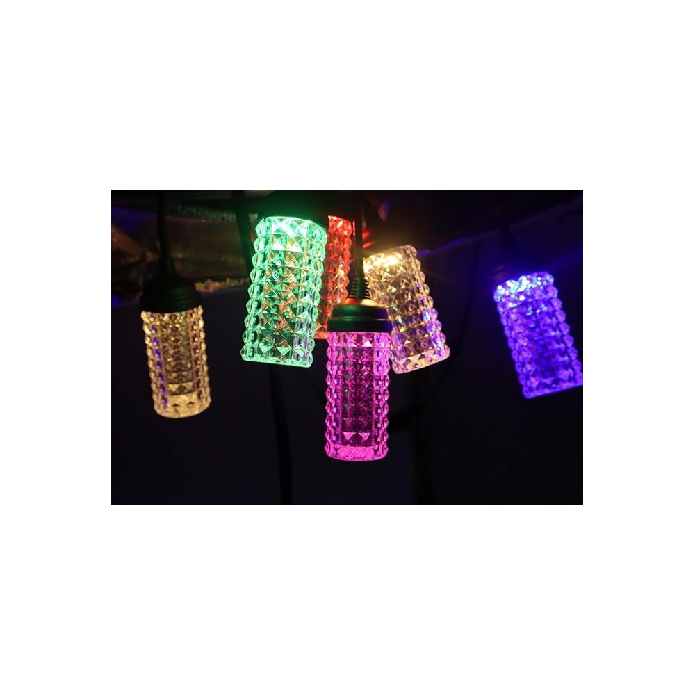 Yu Well Led String Lights Outdoor Mains Powered, Shatterproof Plastic Bulbs Waterproof Ip45 With 40 Led1W Bulbs For Outside Garden, Porch, Backyard, Bistro, Party Decoration, Corn Rgb 4 Set, 30M
