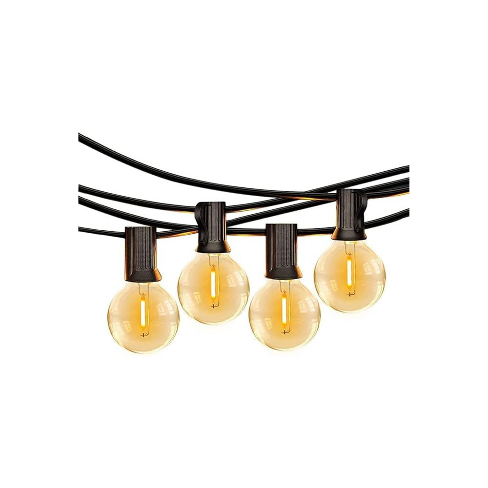 Yu Well Led String Lights Outdoor Mains Powered, Shatterproof Plastic Bulbs Waterproof Ip45 With 100 Led 1W Bulbs For Outside Garden, Porch, Backyard, Bistro, Party Decoration, Globe 4 Set, 30M