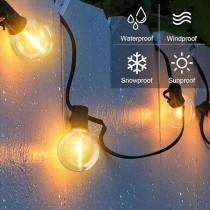 Yu Well Led String Lights Outdoor Mains Powered, Shatterproof Plastic Bulbs Waterproof Ip45 With 100 Led 1W Bulbs For Outside Garden, Porch, Backyard, Bistro, Party Decoration, Globe 4 Set, 30M