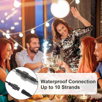 Yu Well Led String Lights Outdoor Mains Powered, Shatterproof Plastic Bulbs Waterproof Ip45 With 100 Led 1W Bulbs For Outside Garden, Porch, Backyard, Bistro, Party Decoration, Globe 4 Set, 30M