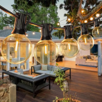 Yu Well Led String Lights Outdoor Mains Powered, Shatterproof Plastic Bulbs Waterproof Ip45 With 100 Led 1W Bulbs For Outside Garden, Porch, Backyard, Bistro, Party Decoration, Globe 4 Set, 30M