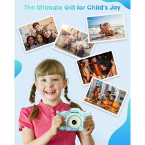 Yu Well Kids Camera, Toddler Camera For 3 4 5 6 7 8 Years Old, Hd Kids Digital Video Cameras, Children Selfie Camera Christmas Birthday Gifts For Girls Boys, 3-12, Blue, Model-1