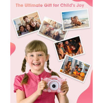 Yu Well Kids Camera, Toddler Camera For 3 4 5 6 7 8 Years Old, Hd Kids Digital Video Cameras, Children Selfie Camera Christmas Birthday Gifts For Girls Boys, 3-12, Pink, Model-1