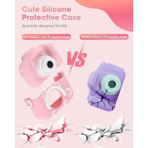 Yu Well Kids Camera, Toddler Camera For 3 4 5 6 7 8 Years Old, Hd Kids Digital Video Cameras, Children Selfie Camera Christmas Birthday Gifts For Girls Boys, 3-12, Pink, Model-1