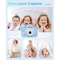 Yu Well Kids Camera, Toddler Camera For 3 4 5 6 7 8 Years Old, Hd Kids Digital Video Cameras, Children Selfie Camera Christmas Birthday Gifts For Girls Boys, 3-12, Blue, Model-2,