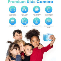 Yu Well Kids Camera, Toddler Camera For 3 4 5 6 7 8 Years Old, Hd Kids Digital Video Cameras, Children Selfie Camera Christmas Birthday Gifts For Girls Boys, 3-12, Blue, Model-2,