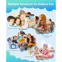 Yu Well Kids Camera, Toddler Camera For 3 4 5 6 7 8 Years Old, Hd Kids Digital Video Cameras, Children Selfie Camera Christmas Birthday Gifts For Girls Boys, 3-12, Blue, Model-3
