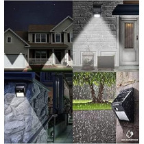 Yu Well 20 Led Solar Pir Motion Sensor Outdoor Night Wall Lamp, 10 x 10 x 10Cm, Black/White, 14355, Pack Of 1