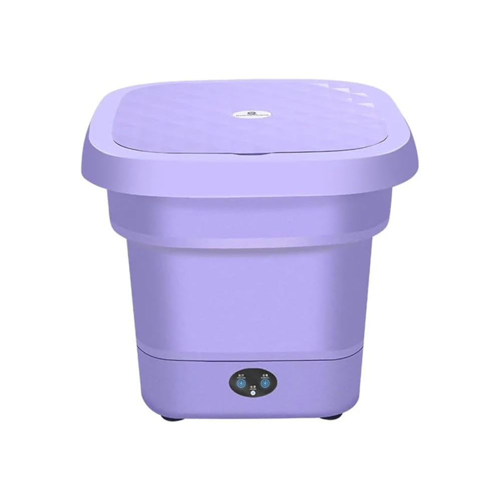 Yu Well Folding Washing Machine Mini Automatic Clothes Washing Machine Portable Lightweight Underwear Washer For Travel Camping Apartment Laundry, Purple, 13 Litre