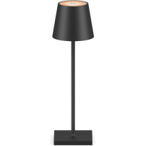 Yu Well Led Cordless Table Lamp, Rechargeable Powered Touch Control Bedside Lamp, Brightness Adjustable Ip54 Waterproof Desk Lamp For Bedroom, Dining Room, Black