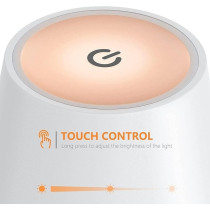 Yu Well Led Cordless Table Lamp, Rechargeable Powered Touch Control Bedside Lamp, Brightness Adjustable Ip54 Waterproof Desk Lamp For Bedroom, Dining Room, Black