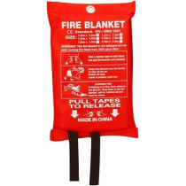 Yu Well Fire Blanket For Emergency Fire Suppression Fiberglass Layered 100 Percentage Fire-Retardant Coating For Home Kitchen Office Industrial And Commercial Environments, 1, 1.2M x 1.8M