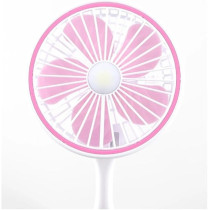 Yu Well Desktop Foldable Fan With Led Light, Type-C Charging, Folding Portable Cooler Fan, Low Noise, Air Cooling Fan For Home, Desk Office, Pink