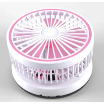 Yu Well Desktop Foldable Fan With Led Light, Type-C Charging, Folding Portable Cooler Fan, Low Noise, Air Cooling Fan For Home, Desk Office, Pink