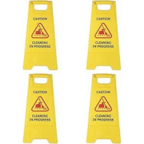 Yu Well Foldable Cleaning In Progress, Board, Pack Of 4