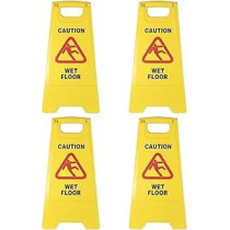 Yu Well Foldable Wet Floor Warning Board, Pack Of 4