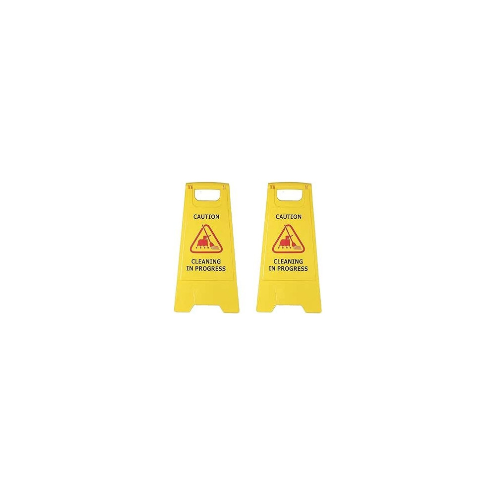 Yu Well Foldable Cleaning In Progress Warning Board, Pack Of 2