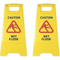 Yu Well Foldable Wet Floor Warning Board, Pack Of 2