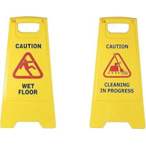 Yu Well Foldable Wet Floor, Cleaning In Progress, Combo-1