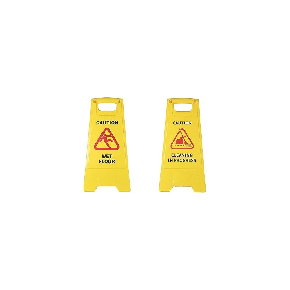 Yu Well Foldable Wet Floor, Cleaning In Progress, Combo-1