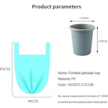 Yu Well 7 Roll/140Pcs Plastic Disposable Garbage Bags For Office, Kitchen, Bedroom Waste, Colorful Portable Rubbish Bags, Wastebasket Bags, Mix Color, 46X63Cm