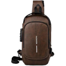 Yu Well Multifunctional Anti-Theft Cross Body Sling Bag With Usb Charging Waterproof Backpack For Travel, Work, School, Business, Brown