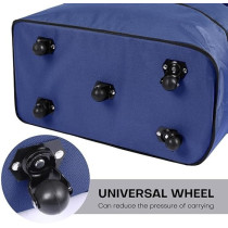 Yu Well Expandable Rolling Duffle Bag, Luggage Foldable Suitcase, Wheeled, Blue, Large/3 Layer