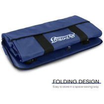 Yu Well Expandable Rolling Duffle Bag, Luggage Foldable Suitcase, Wheeled, Blue, Large/3 Layer