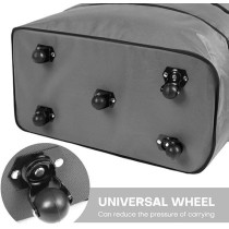 Yu Well Expandable Rolling Duffle Bag, Luggage Foldable Suitcase, Wheeled, Grey, Large/3 Layer