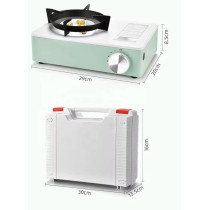 Yu Well Portable Camping Stove With Carrying Case For Cooking, Picnics, Hiking, BBQ Grilling, Stainless Steel, Single Burner, Green