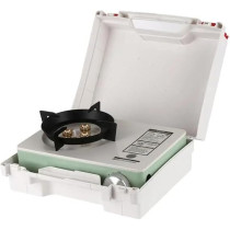 Yu Well Portable Camping Stove With Carrying Case For Cooking, Picnics, Hiking, BBQ Grilling, Stainless Steel, Single Burner, Green