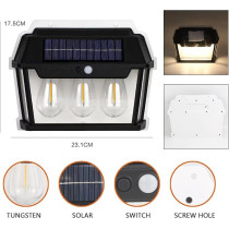 Yu Well Solar Motion Sensor Wall Light For Outdoor Lighting, Model-3A, 2 Piece