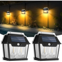 Yu Well Solar Motion Sensor Wall Light For Outdoor Lighting, Model-3B, 2 Piece