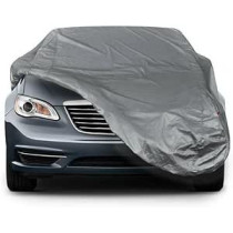 Yu Well Car Cover With Mirror Pocket For All Weather Waterproof Windproof Dustproof Uv Protection Scratch, Resistant Universal Full Cover, Large, 482X175X119Cm, Grey