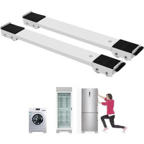 Yu Well Furniture Dolly Mobile Roller, Extendable Appliance Rollers Mobile Washing Machine Base, Fridge Stand Moving Cart For Washing Machines, Refrigerators, Dryers, Dishwashers Adjustable, White