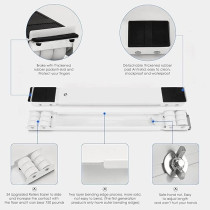 Yu Well Furniture Dolly Mobile Roller, Extendable Appliance Rollers Mobile Washing Machine Base, Fridge Stand Moving Cart For Washing Machines, Refrigerators, Dryers, Dishwashers Adjustable, White