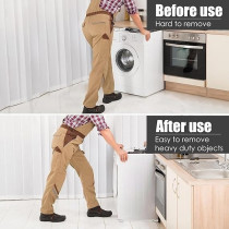 Yu Well Furniture Dolly Mobile Roller, Extendable Appliance Rollers Mobile Washing Machine Base, Fridge Stand Moving Cart For Washing Machines, Refrigerators, Dryers, Dishwashers Adjustable, White