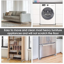 Yu Well Furniture Dolly Mobile Roller, Extendable Appliance Rollers Mobile Washing Machine Base, Fridge Stand Moving Cart For Washing Machines, Refrigerators, Dryers, Dishwashers Adjustable, White