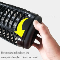 Yu Well Mosquito Killer Lamp UV Electric Fly Zapper Light Portable Bug Zapper, Moth, Gnat, Flies Pest Control Catcher With Standard UK Plug For Indoor Home Office Kitchen, Black