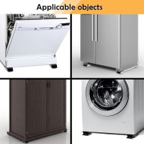 Yu Well Furniture Dolly Mobile Roller, Extendable Appliance Rollers Mobile Washing Machine Base, Fridge Stand Moving Cart For Washing Machines, Refrigerators, Dryers, Dishwashers Adjustable, Black