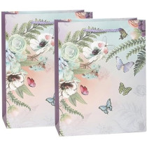 Yu Well Gift Bags With Comfortable Handle For Birthday Wedding Gift Shopping And More Glittery Flowers 2 Pcs, 30L x 12W x 41H