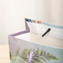 Yu Well Gift Bags With Comfortable Handle For Birthday Wedding Gift Shopping And More Glittery Flowers 2 Pcs, 30L x 12W x 41H