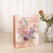 Yu Well Gift Bags With Comfortable Handle For Birthday Wedding Gift Shopping And More Glittery Flowers 4 Pcs, 30L x 12W x 41H