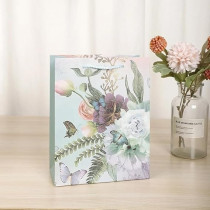 Yu Well Gift Bags With Comfortable Handle For Birthday Wedding Gift Shopping And More Glittery Flowers 4 Pcs, 30L x 12W x 41H