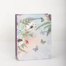 Yu Well Gift Bags With Comfortable Handle For Birthday Wedding Gift Shopping And More Glittery Flowers 4 Pcs, 30L x 12W x 41H