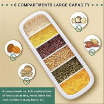 Yu Well Dual Food Dispenser Dry Food Dispenser, Grain Cereal Dispenser Countertop For Kitchen, Capacity: 10 Kg, White