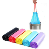Yu Well Trash Bags Plastic Disposable Garbage Bags With Handles For Office, Kitchen, Bedroom Waste Colorful Portable Rubbish Bags, Wastebasket Bags, 7 Roll, 140 Pcs, 45 x 50 cm
